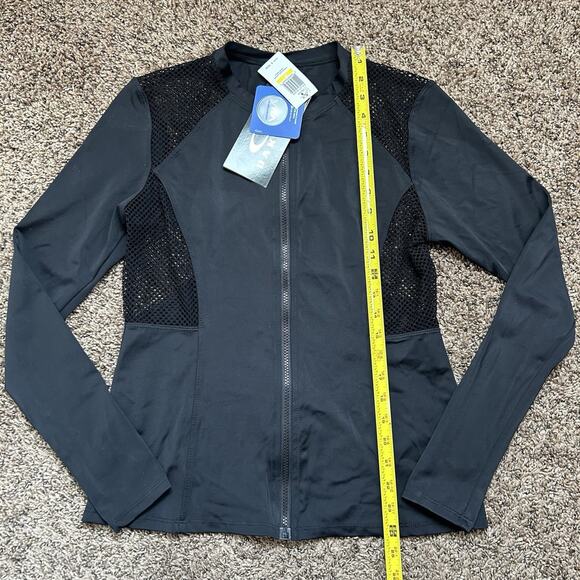 Women’s Oakley Jet Black Rashguard Jacket Sport Mesh Top Size Medium - Picture 12 of 14
